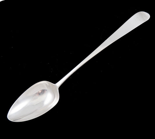 Antique 1793 Irish Georgian Sterling Silver Platter Stuffing Serving Spoon