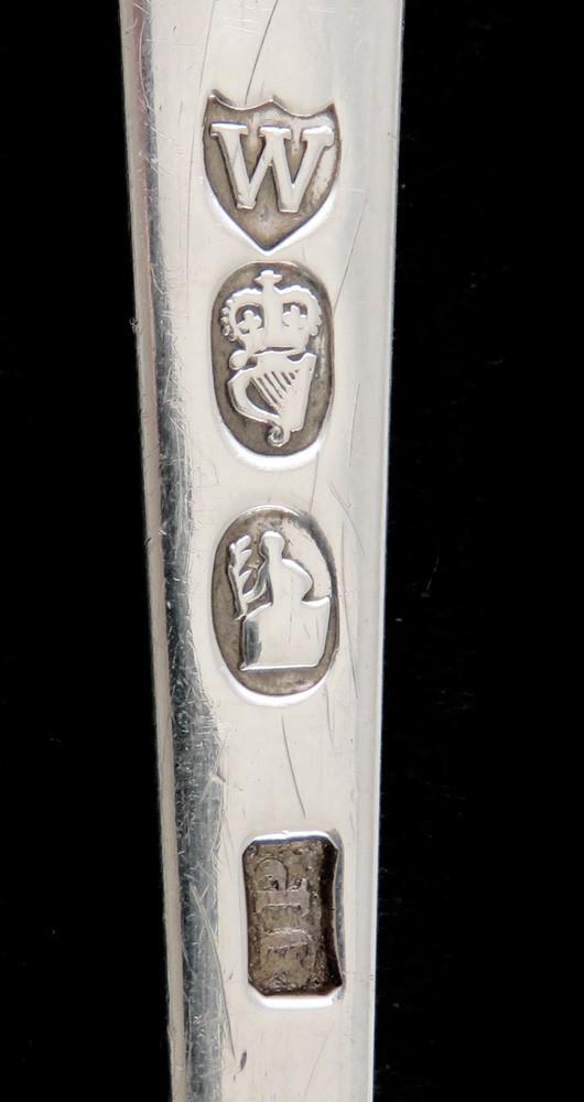 Antique 1793 Irish Georgian Sterling Silver Platter Stuffing Serving Spoon