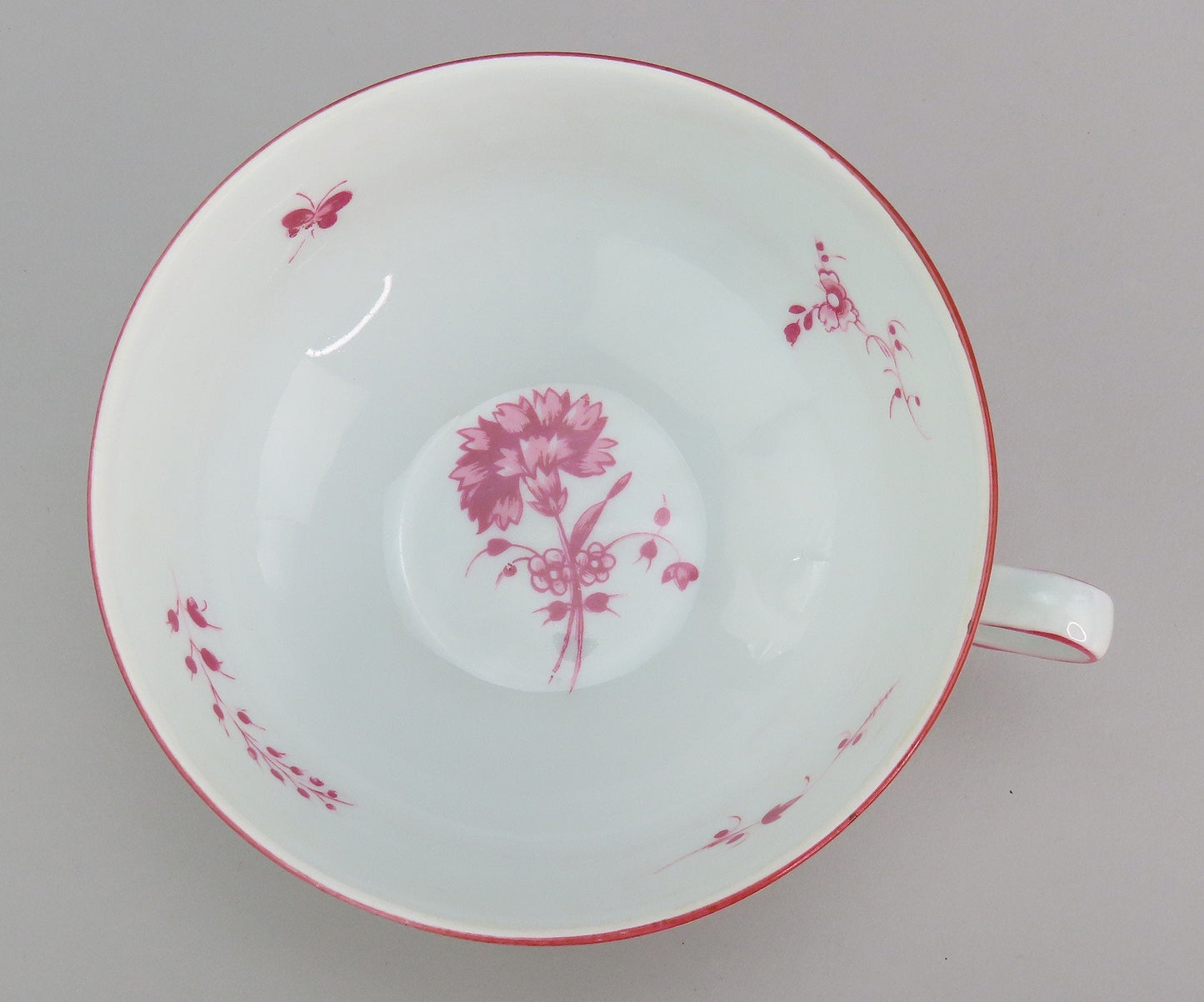 Rare Bernardaud Limoges l'Oeillet Pink Carnation Breakfast Cup Saucer Plate Set
