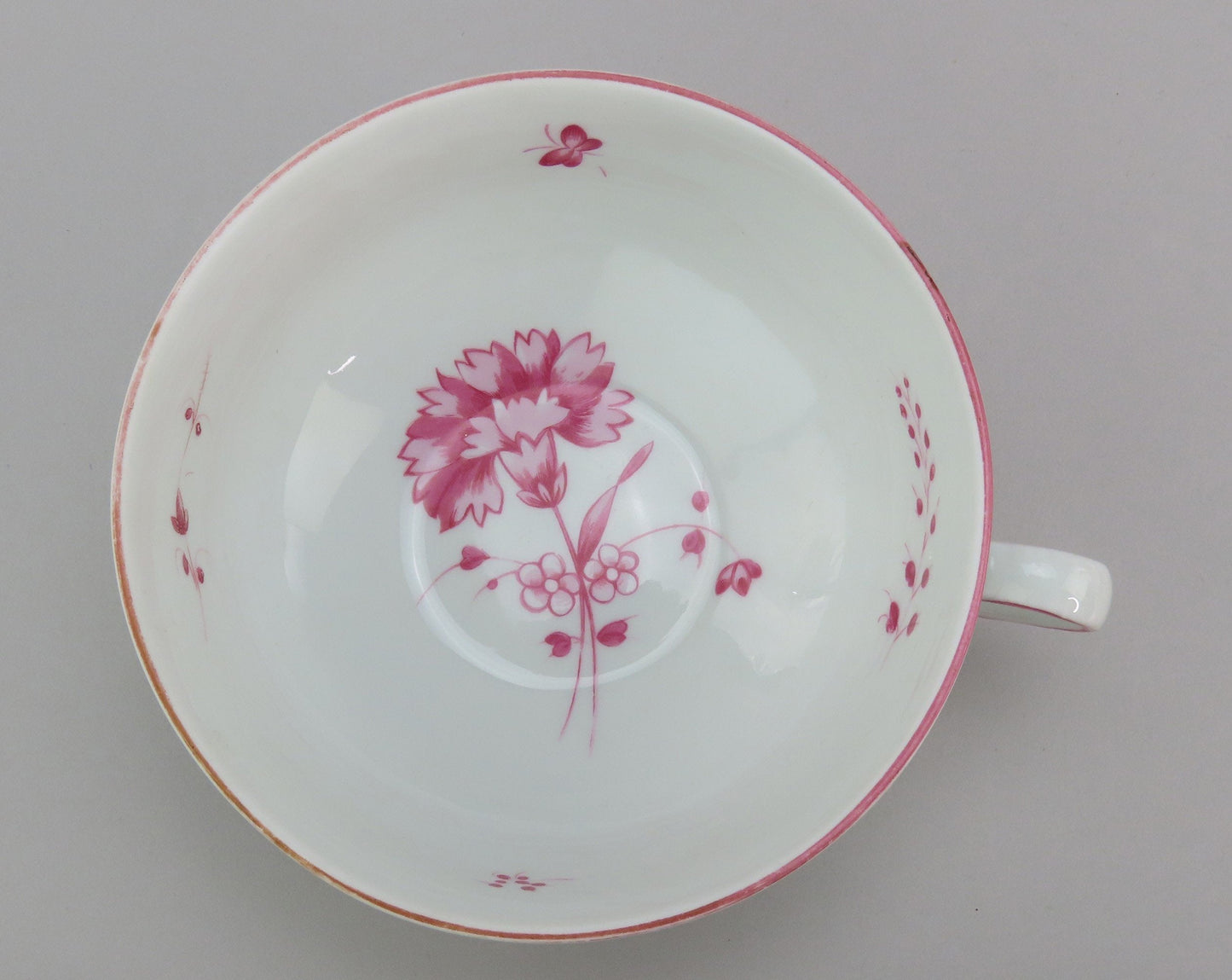 Rare Bernardaud Limoges l'Oeillet Pink Carnation Breakfast Cup Saucer Plate Set