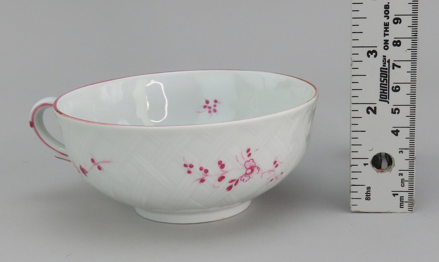 Rare Bernardaud Limoges l'Oeillet Pink Carnation Breakfast Cup Saucer Plate Set