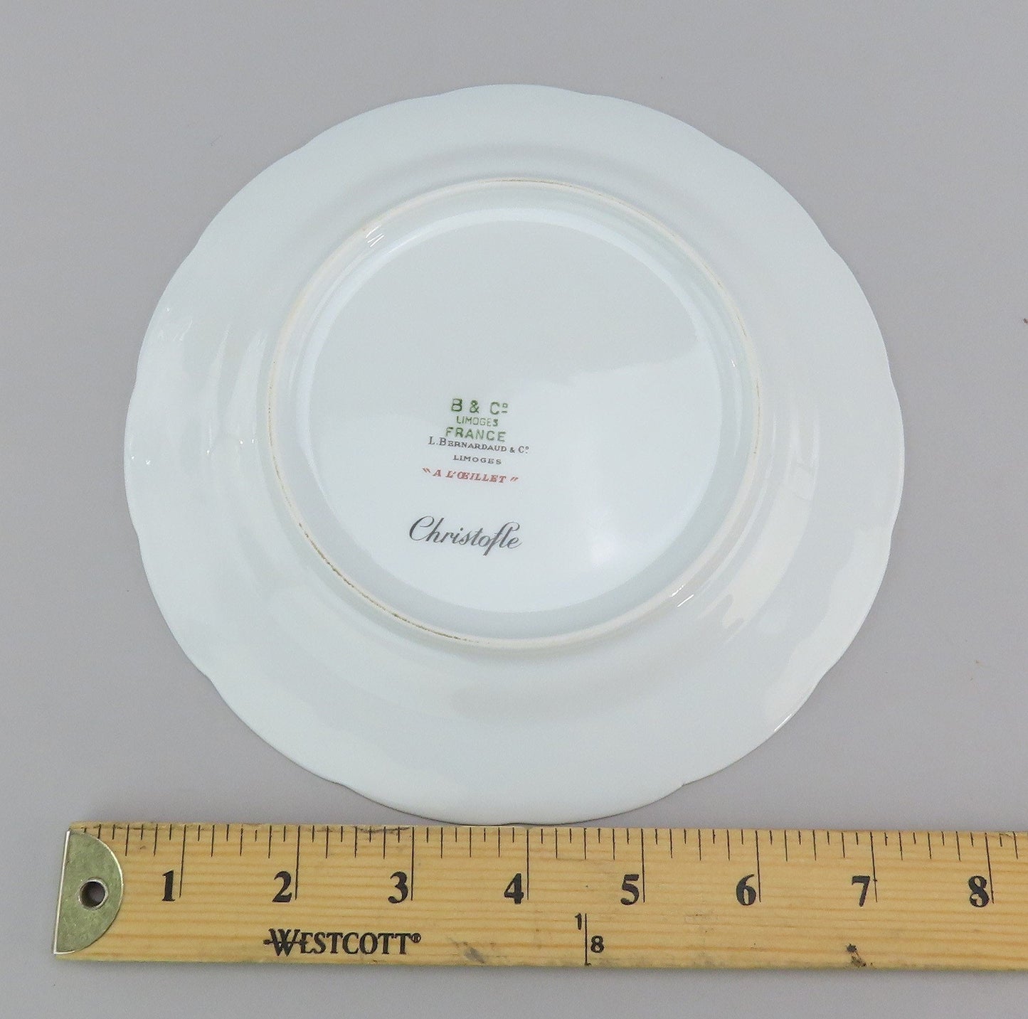 Rare Bernardaud Limoges l'Oeillet Pink Carnation Breakfast Cup Saucer Plate Set