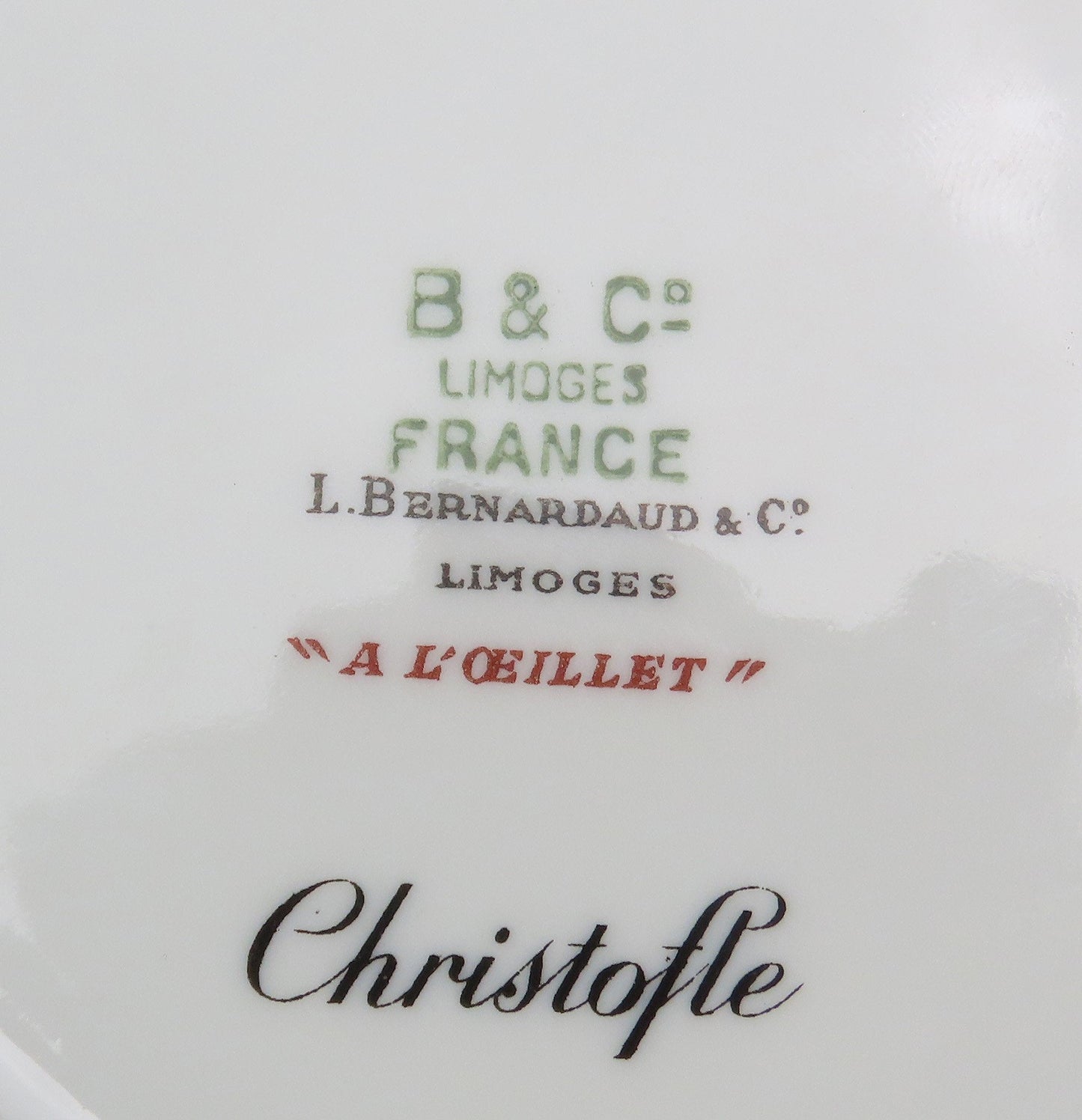 Rare Bernardaud Limoges l'Oeillet Pink Carnation Breakfast Cup Saucer Plate Set