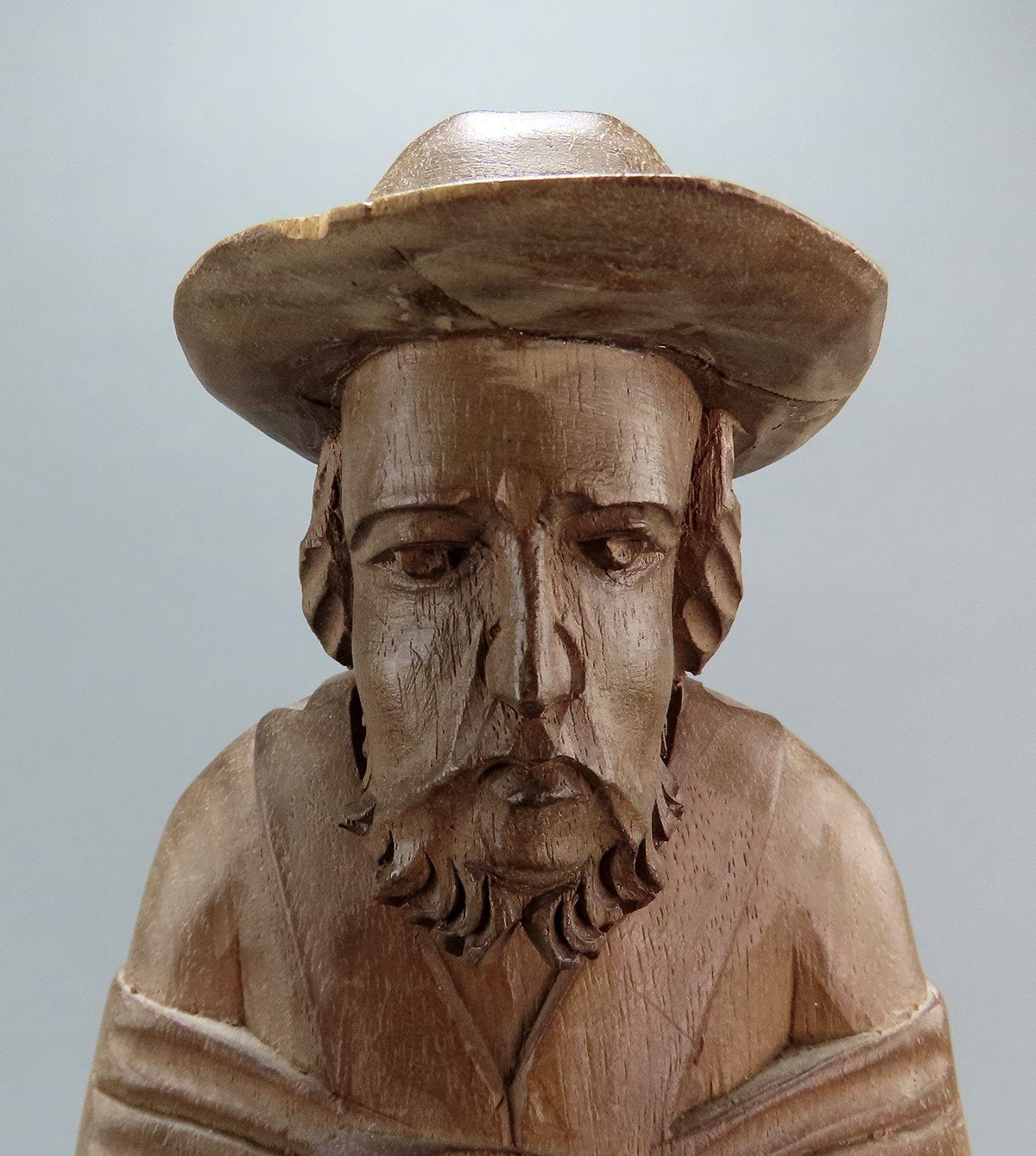 Antique Hand-Carved Wooden Vagabond Beggar Likely German Late 1800s