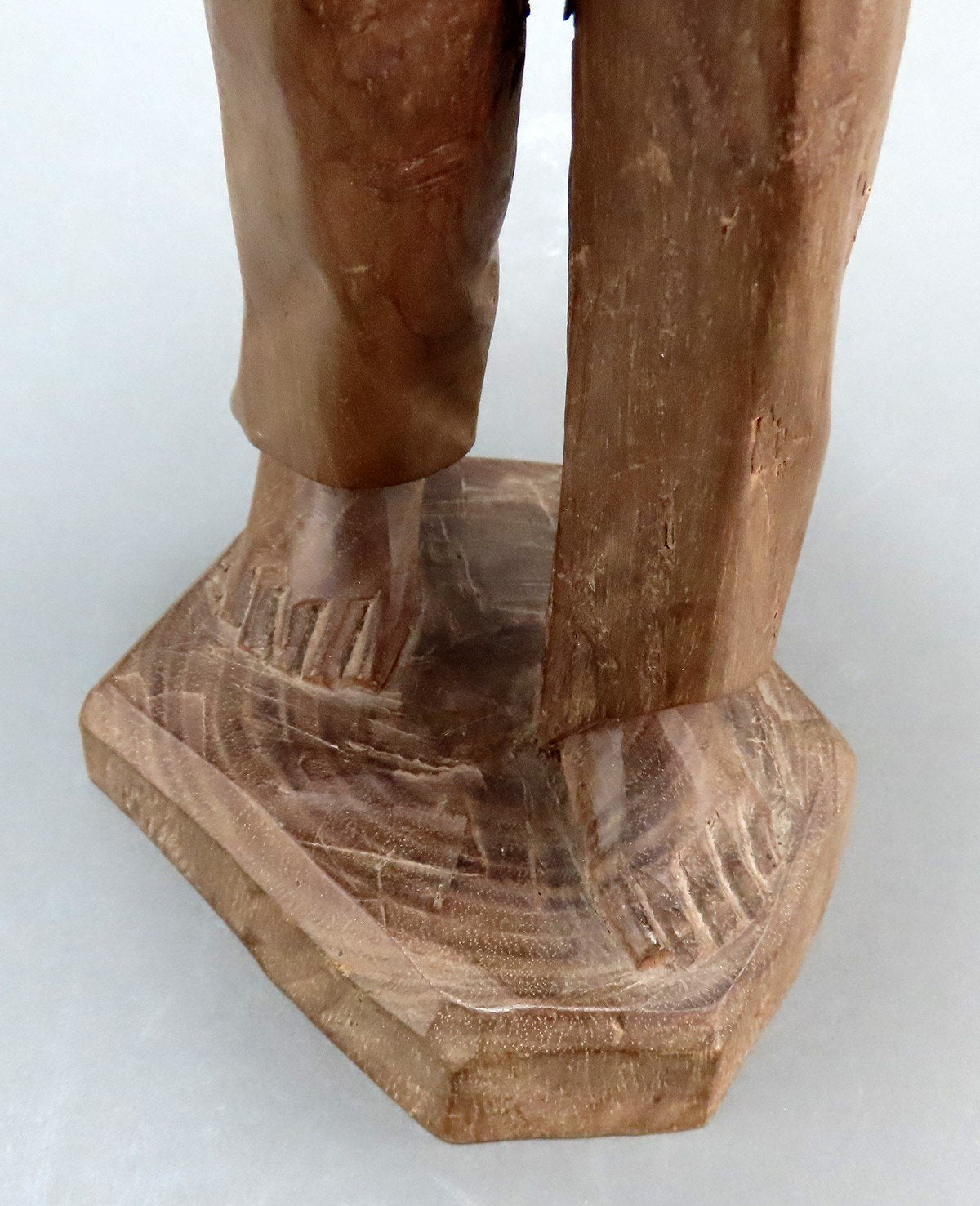 Antique Hand-Carved Wooden Vagabond Beggar Likely German Late 1800s