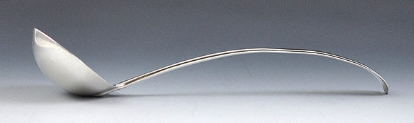 Antique 1800 English Sterling Silver Gravy Sauce Ladle W or M Mono 6 3/4"