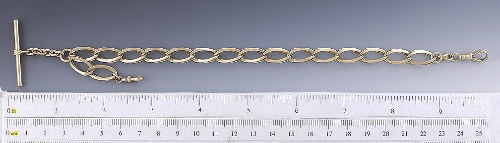 Charming American Victorian 10k Gold Large Link Watch Chain
