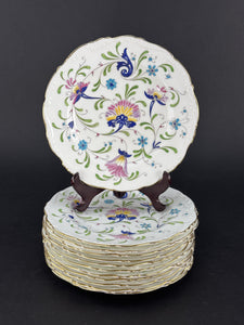 12 Coalport Fanfare Japan Pattern Lunch or Salad Plates 8.75 Inches