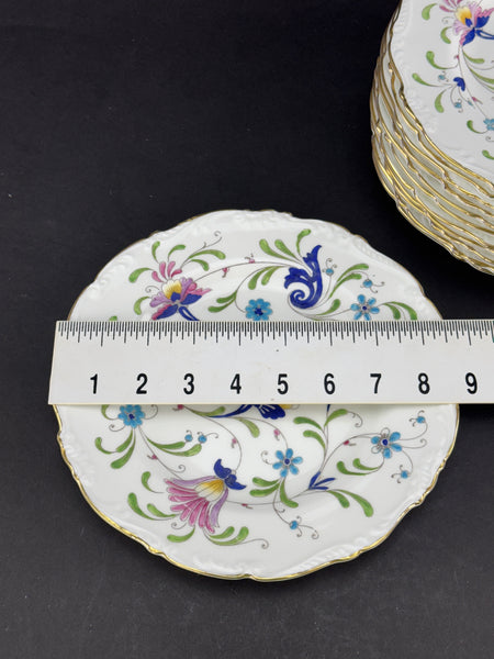 12 Coalport Fanfare Japan Pattern Lunch or Salad Plates 8.75 Inches
