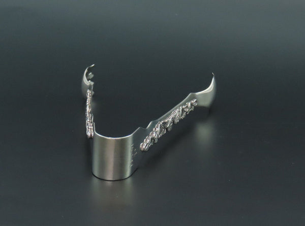 Charming Antique Sterling Silver Cherub and Hearts Design Ice Serving Tongs