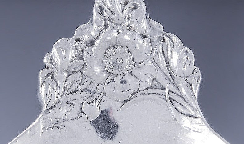 Art Nouveau Reed & Barton Les Six Fleurs Sterling Silver Serving Spoon 9 3/4"