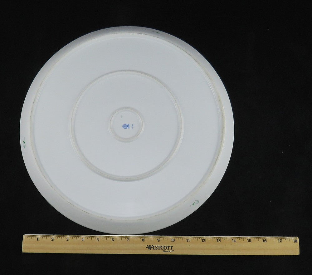 Herend Chinese Bouquet Green Handpainted Bone China Porcelain Hors D'Oeuvre Dish