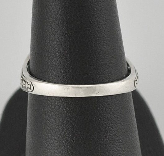Sterling Silver and Genuine Blue Topaz Filigree Ring Size 6 3/4
