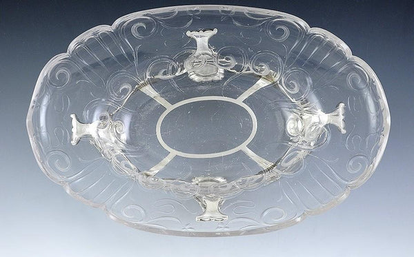 1901 Gorham Huge Athenic Art Nouveau Cut Glass Sterling Silver Bowl