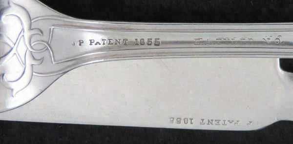 Antique Coin Silver John Polhemus Oriental Youth Child Fork Knife Flatware Set