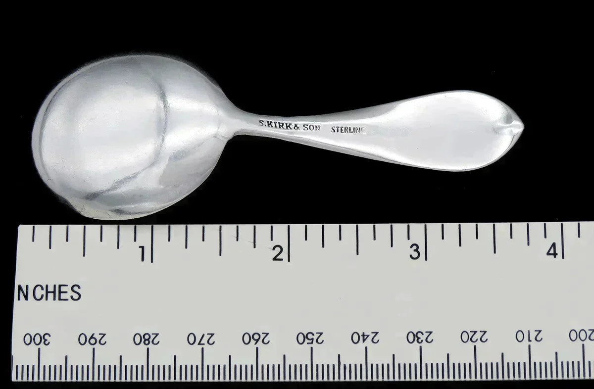 Vintage S Kirk & Son Rose 1937 Sterling Silver 'John' Mono Baby/Child Spoon