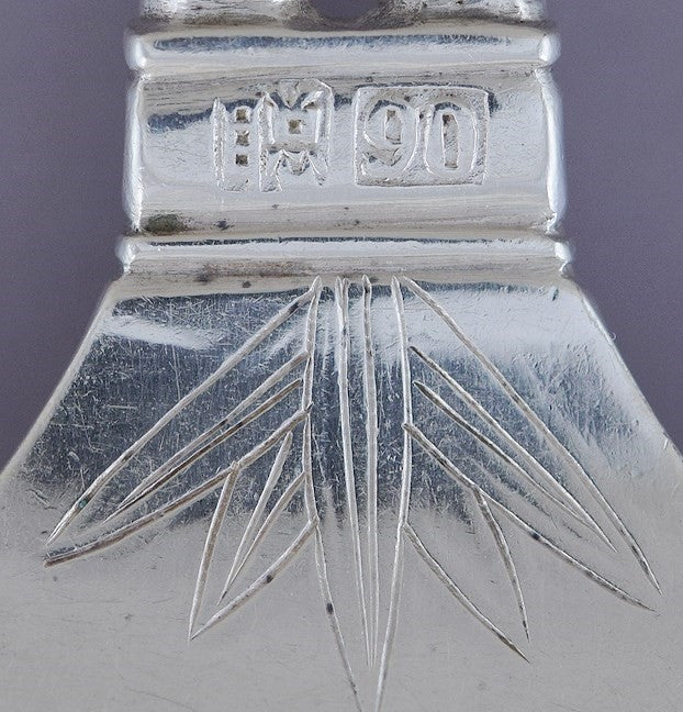 Antique c1880-1900 Great set 5 Chinese Export Silver Wang Hing Forks