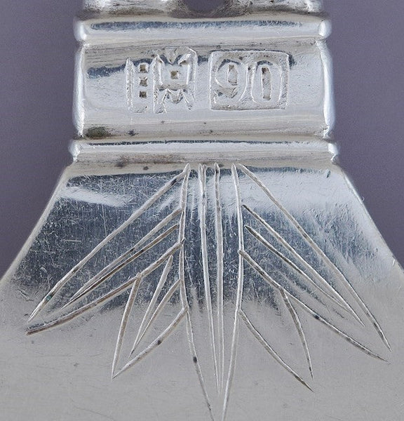 Antique c1880-1900 Great set 5 Chinese Export Silver Wang Hing Forks