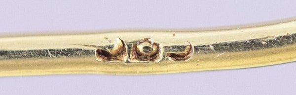 late 1800s/early 1900s Classic 14k Gold Diamond Pearl Bar Pin or Brooch