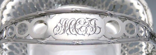 Fine Quality Sterling Silver JE Caldwell Pierced Decorative Basket