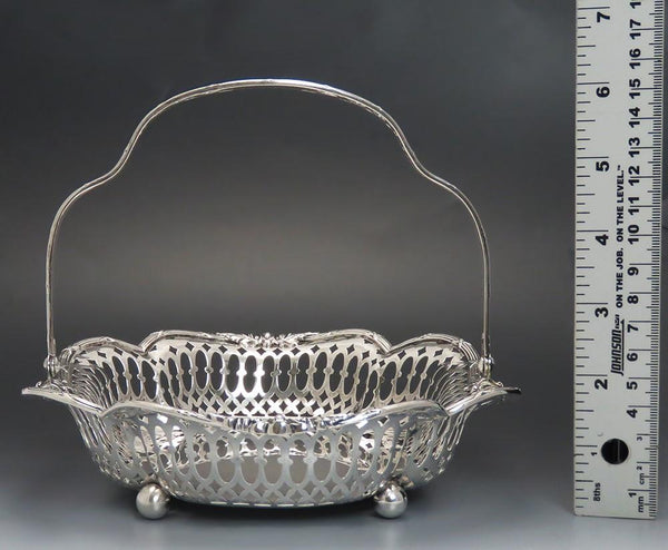 Fine Quality Sterling Silver JE Caldwell Pierced Decorative Basket