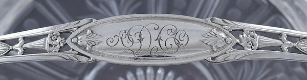 Impressive c1910s-1920s Shreve & Co Sterling Silver & Cut Glass Serving Dish