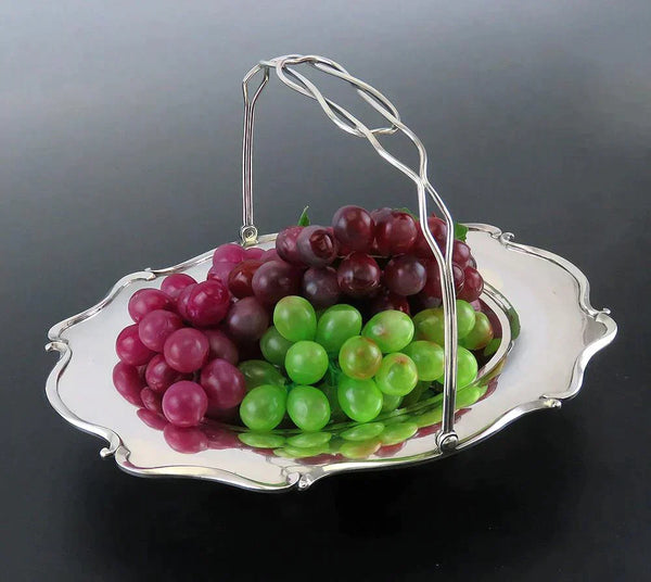 Antique 19th Century Chinese 900 Silver Handcrafted Fruit/Flower Basket