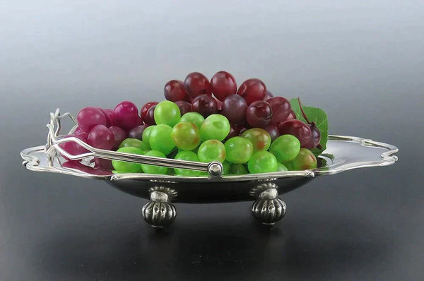 Antique 19th Century Chinese 900 Silver Handcrafted Fruit/Flower Basket