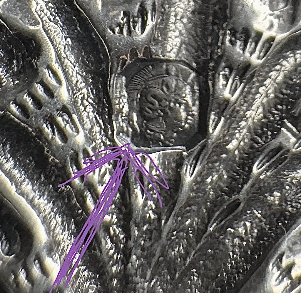 Pre Revolution French 1st Standard 950 Silver Openwork Bowl Basket Cobalt Liner