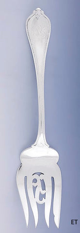 Fine Sterling Silver Towle Old Newbury 1900 Pierced Serving Fork 8 1/2"