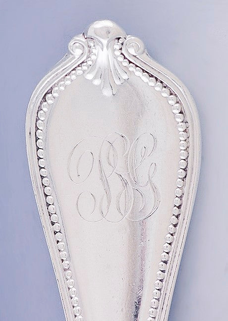 Fine Sterling Silver Towle Old Newbury 1900 Pierced Serving Fork 8 1/2"