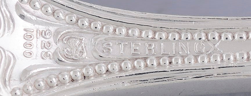 Fine Sterling Silver Towle Old Newbury 1900 Pierced Serving Fork 8 1/2"