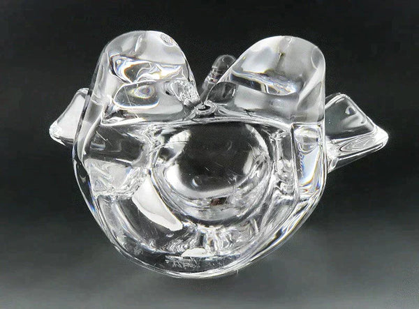 Vintage Daum France Crystal Glass Teddy Bear Paperweight/Figurine 7" SIGNED