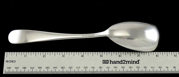 Antique Kirk Repousse Flower Sterling Silver Serving Spoon 8 1/2"