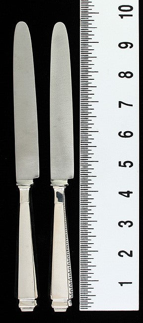 12 German Silver Art Deco Dinner Knives Wilkens & Sohne