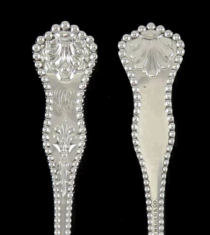 Sterling Silver Dominick Haff Charles II 1894 Dessert/Ice Cream & Serving Spoons