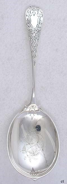 Antique 1865 Crosby Morse Foss Sterling Silver Spoon 9 1/4"