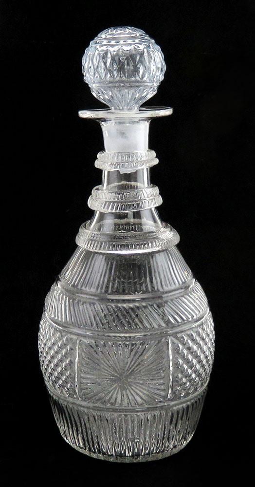Antique 1825-1840 Boston Sandwich McKearin GIII-5 Hand Blown Glass Decanter