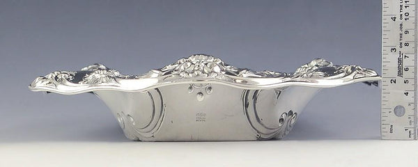 1906 Gorham Sterling Silver Large Chased Floral Bowl