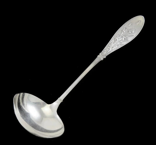 Antique Silver Plate Whiting New Honeysuckle 1874 Punch/Soup Ladle 11"