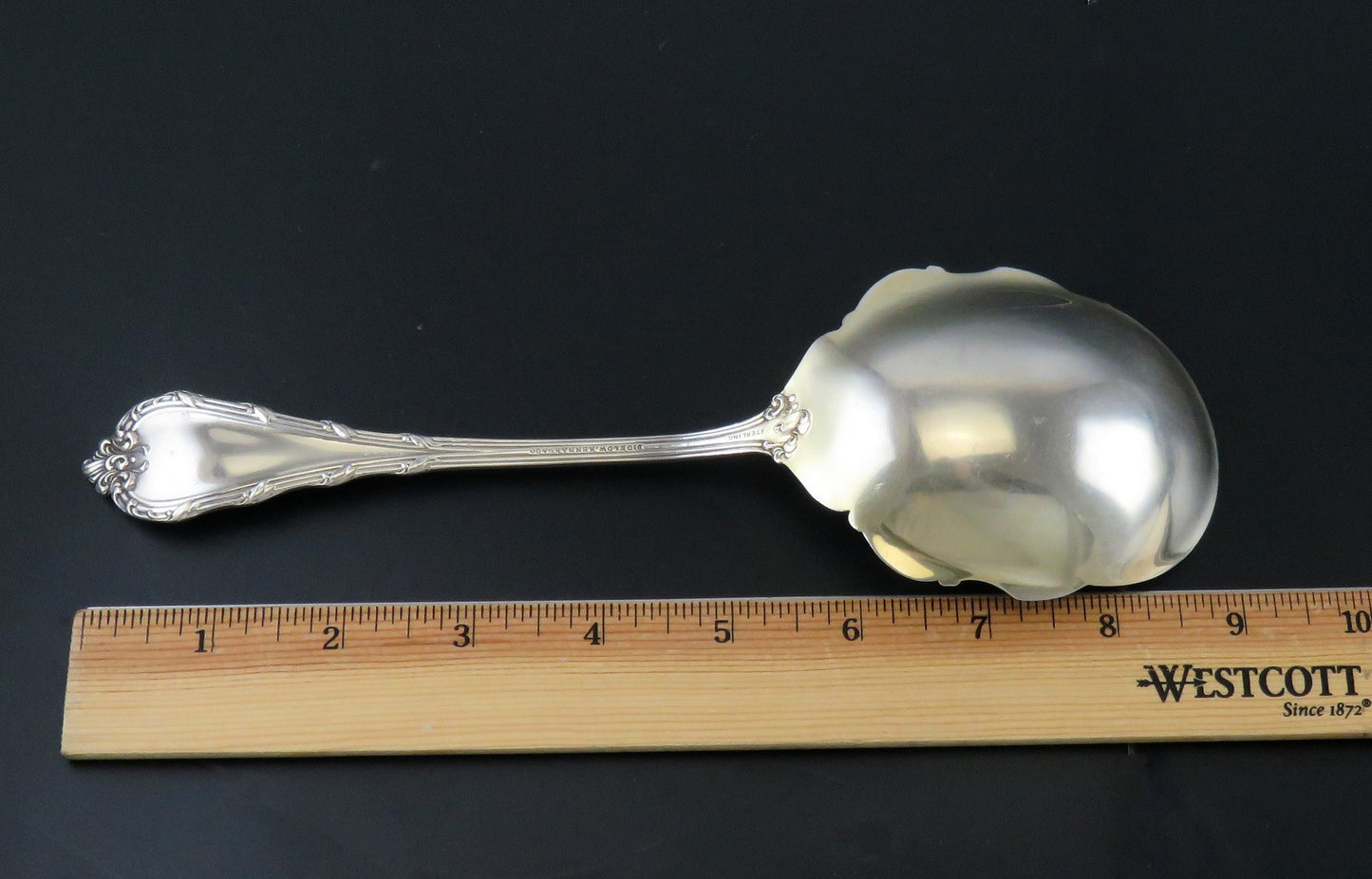 Antique Durgin Madame Royale 1897 Sterling Silver Serving Spoon 9" NO MONO