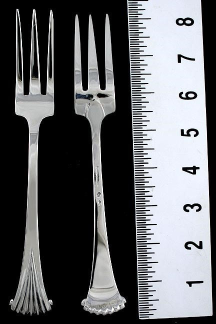 2 Tuttle Onslow Pattern Sterling Silver Dinner Forks - 7 7/8 in GWB Marks c2000