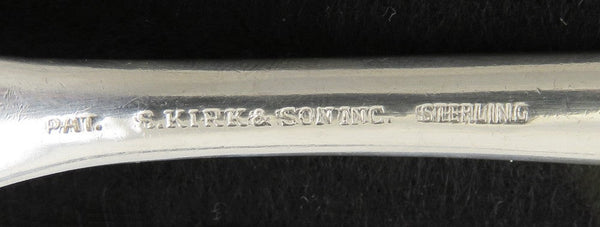 Antique c1930 Kirk Calvert Pattern Serving Spoon 9.5" C Monogram