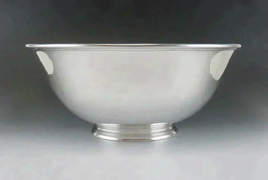 Antique c1920 Arthur Stone Sterling Silver American Colonial Style Bowl 9.5"
