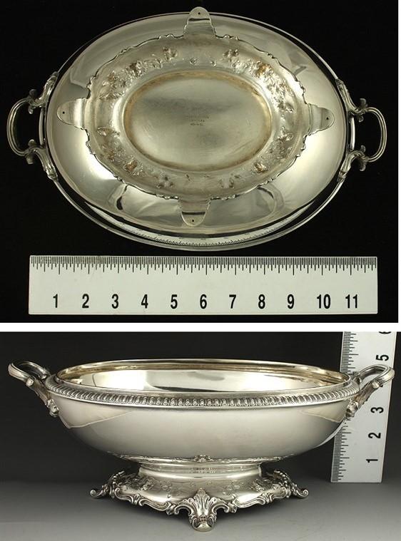 1852 William Gale American Coin Silver Centerpiece Bowl