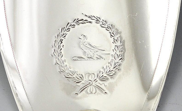Antique 1795 Georgian English Sterling Silver Pierced Fish Slice Knife Server