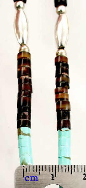 Hand Crafted Southwest Native American Sterling Turquoise Bison Necklace Pendant