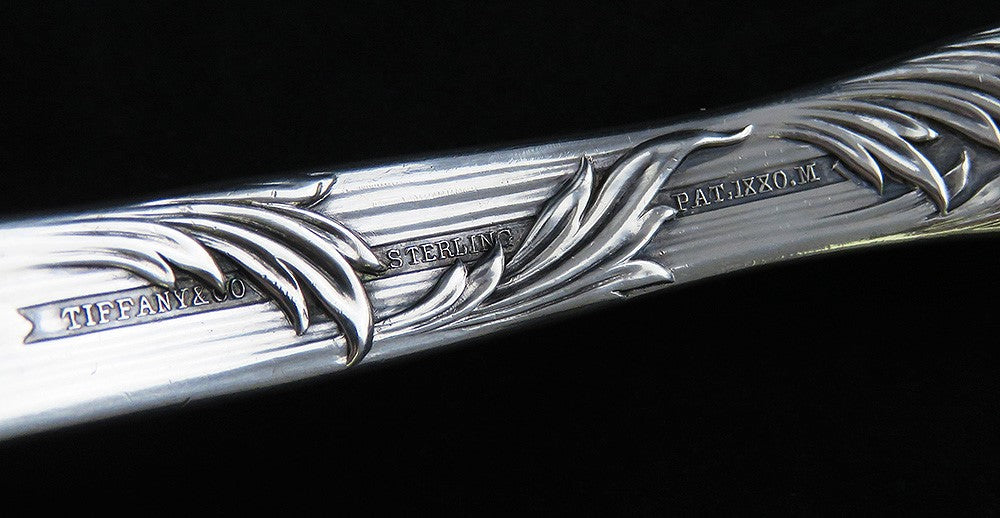 Antique Heavy Sterling Silver Tiffany & Co Chrysanthemum 1880 Soup Punch Ladle