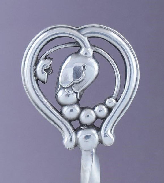 c1930 Pair Georg Jensen Sterling Silver Blossom Sugar Nips / Tongs