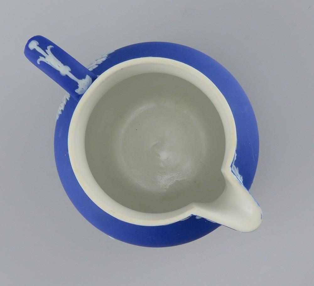 Lovely VTG Wedgwood Blue White Jasperware Creamer Milk Pitcher Jug